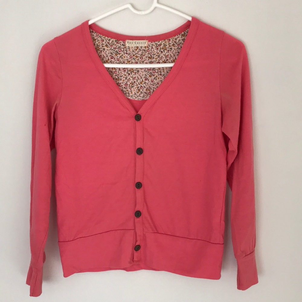 Pink Cardigan Sweater (~Small)